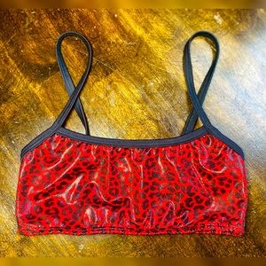Women’s leopard print Red/Black Bra Top